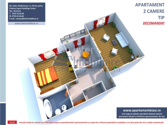 Apartament 2 camere - Podul de Fier